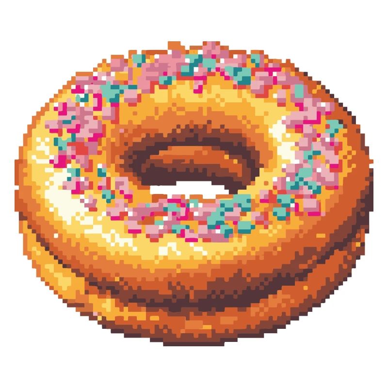 Icône de pixel en forme de beignet