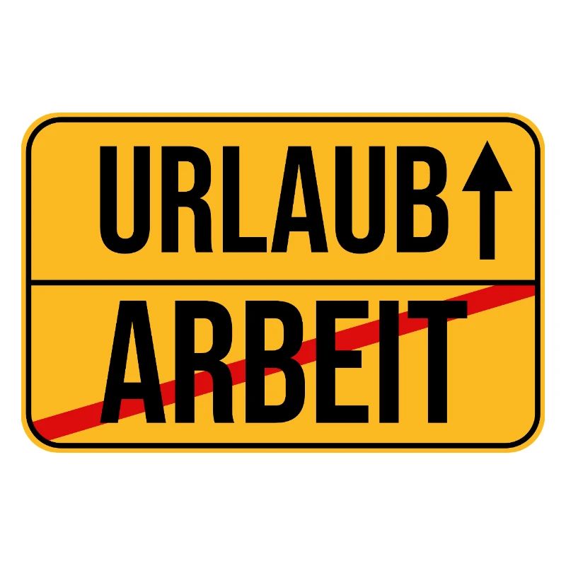 Urlaub Arbeit Wegweiser Design