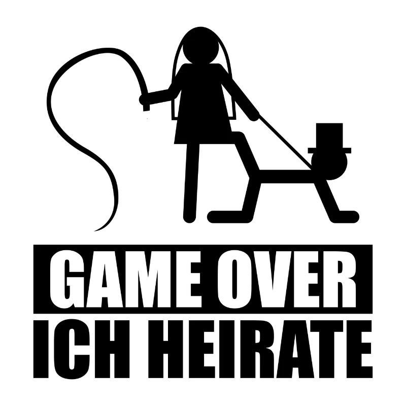 Game over ich heirate Braut Geschenk Hochzeit Ehe