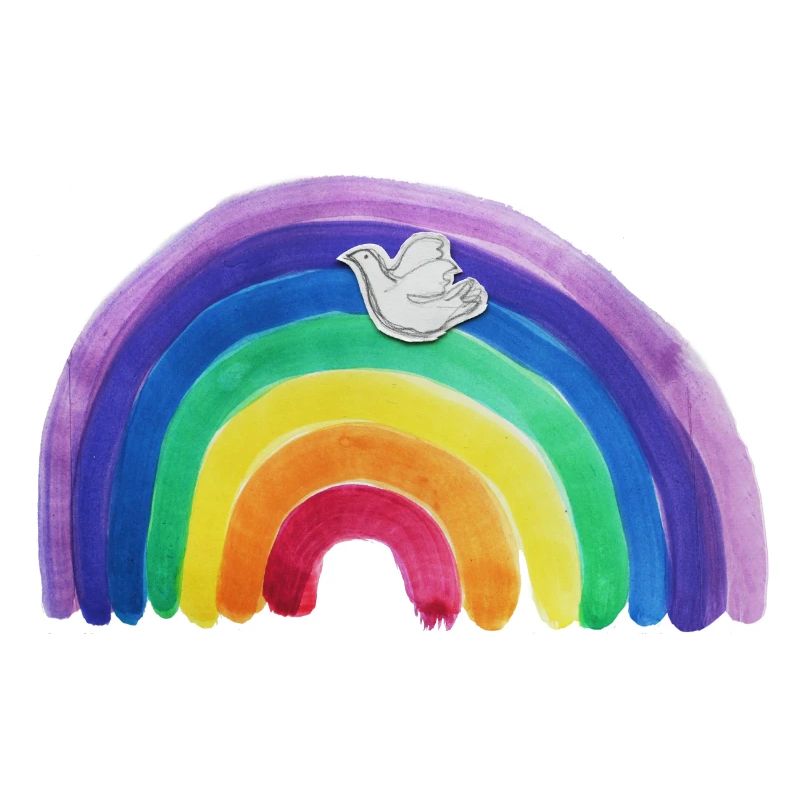 Regenbogen Friedenstaube