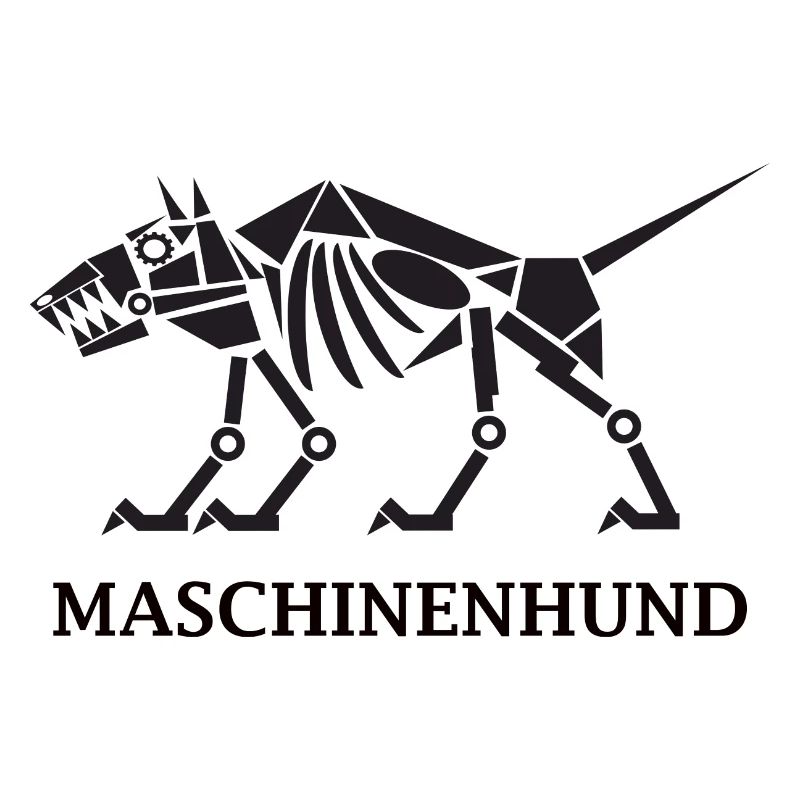 Maschinenhund mit Text