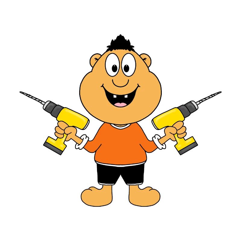 MANN - HEIMWERKER - HANDWERKER - BOHRER - FUN