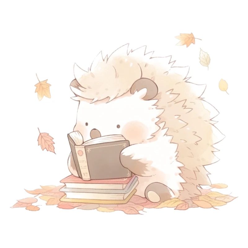 Igel liest Bücher