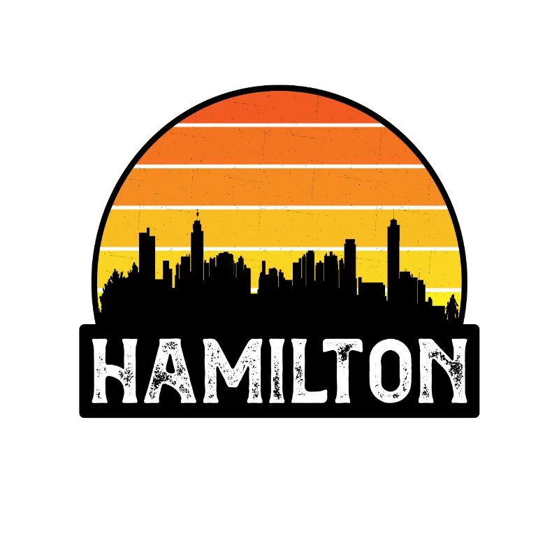 Souvenir de voyage Skyline du drapeau du Canada de Hamilton