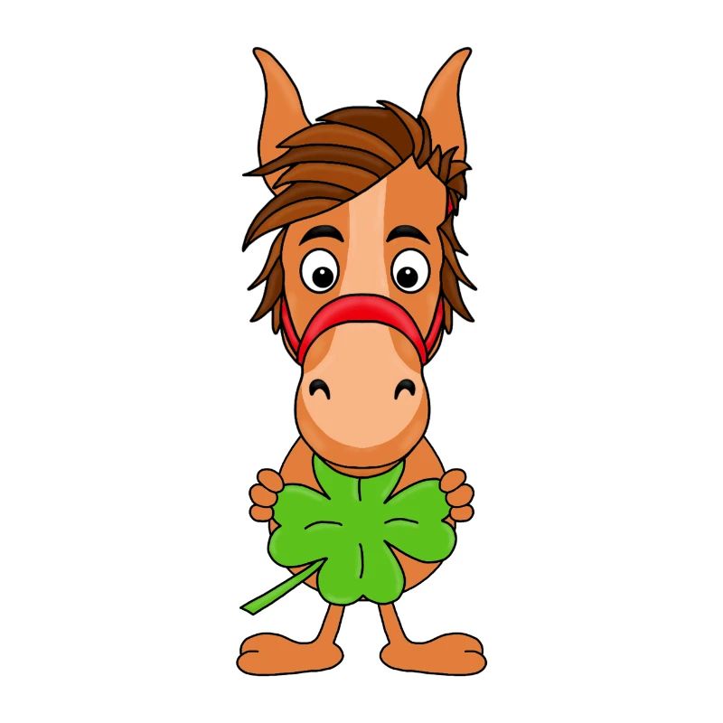 KLEEBLATT - PFERD - PONY - GLÜCKSBRINGER - TIER