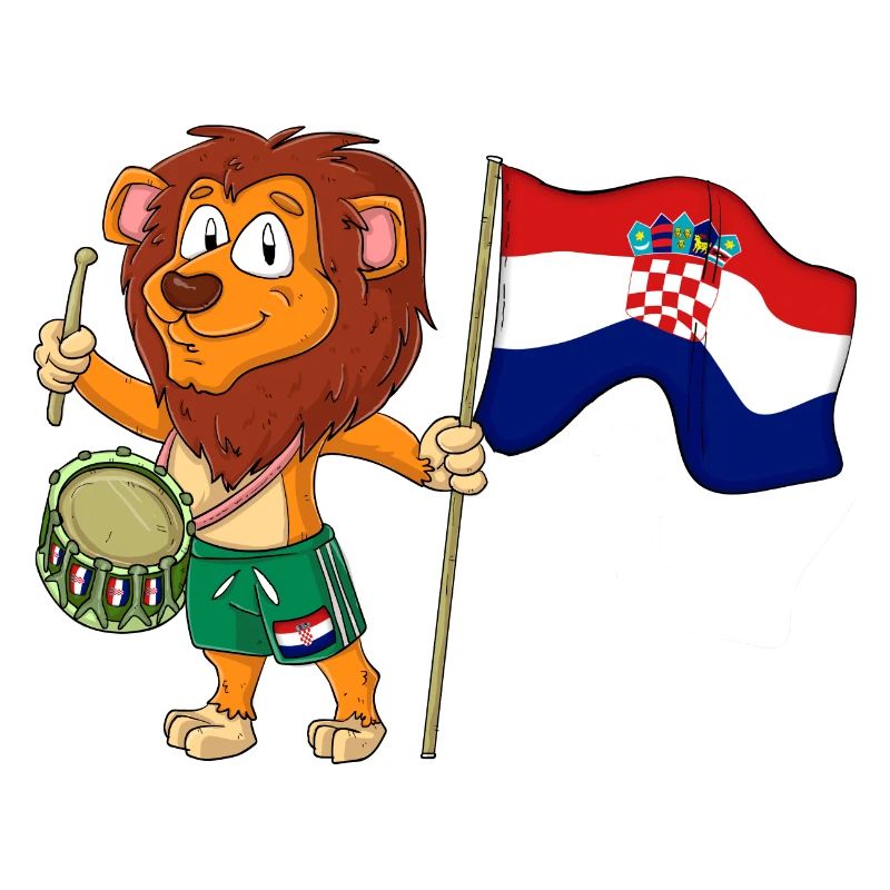 Lion avec le drapeau croate