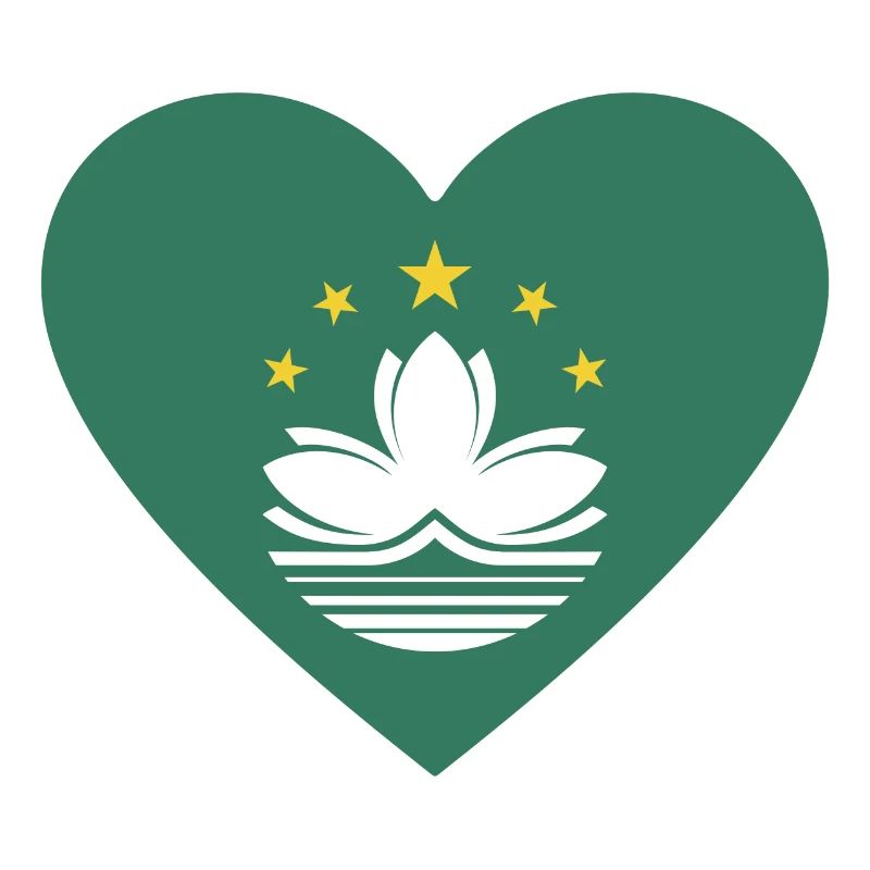 Cœur de drapeau de Macao