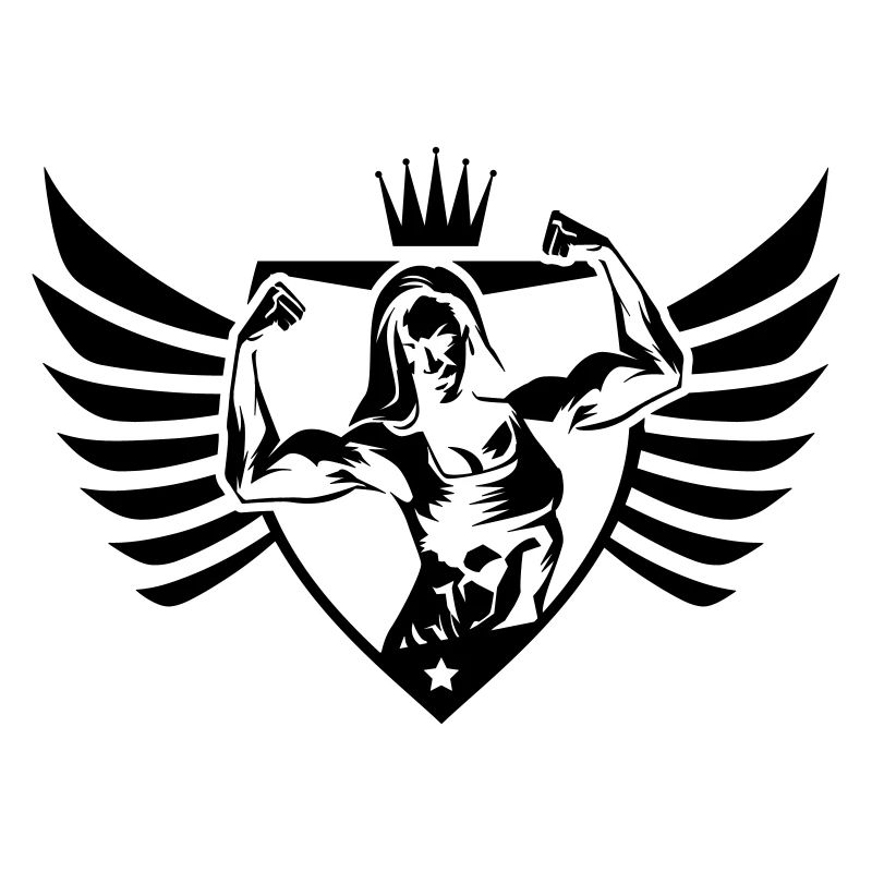 cresta della ragazza di bodybuilding