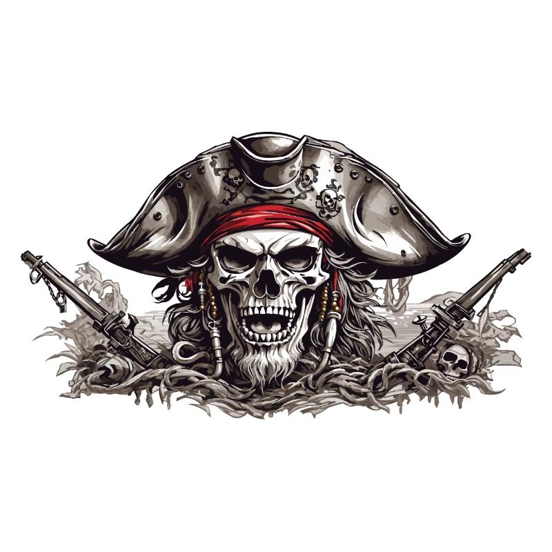 Conception de costume d’Halloween de crâne de pirate