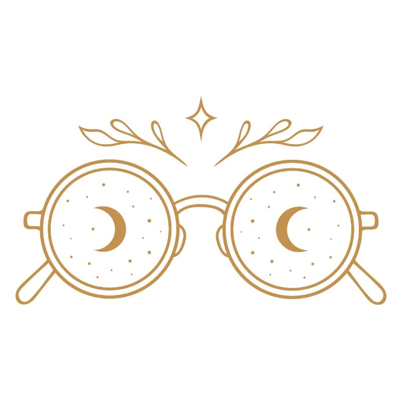 Witchy Glasses with Moons - Midsummer Magic