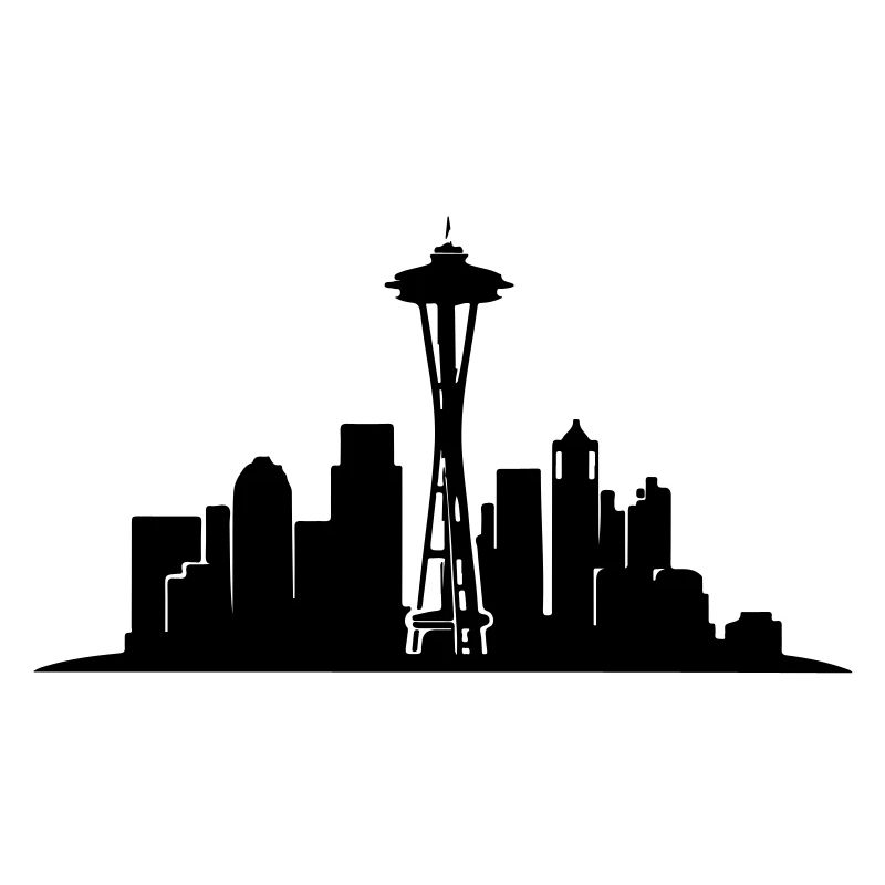 Seattle Skyline Silhouette