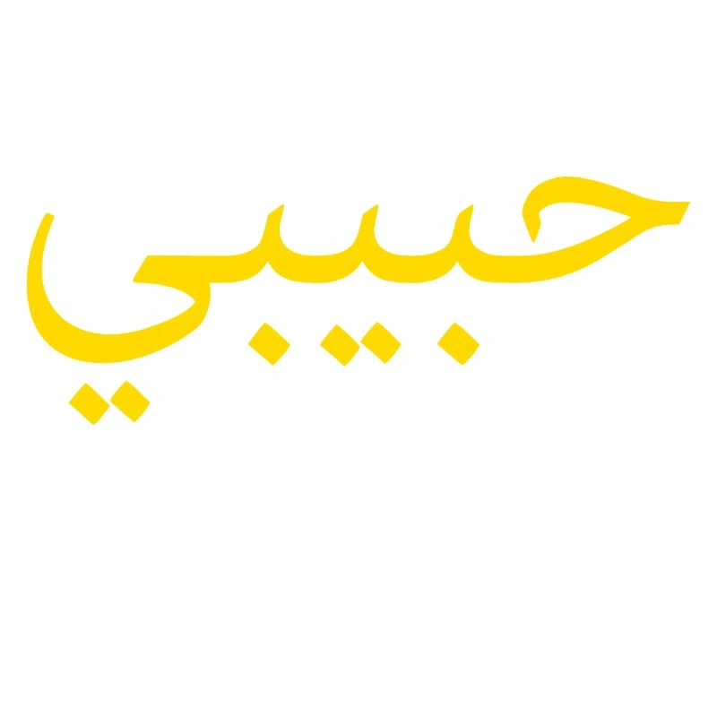 Habibi Gold Arabic Script Tee