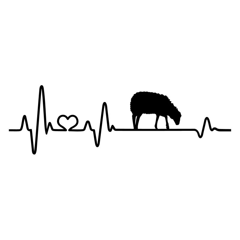 Sheep heartbeat shepherd gift idea love sheep