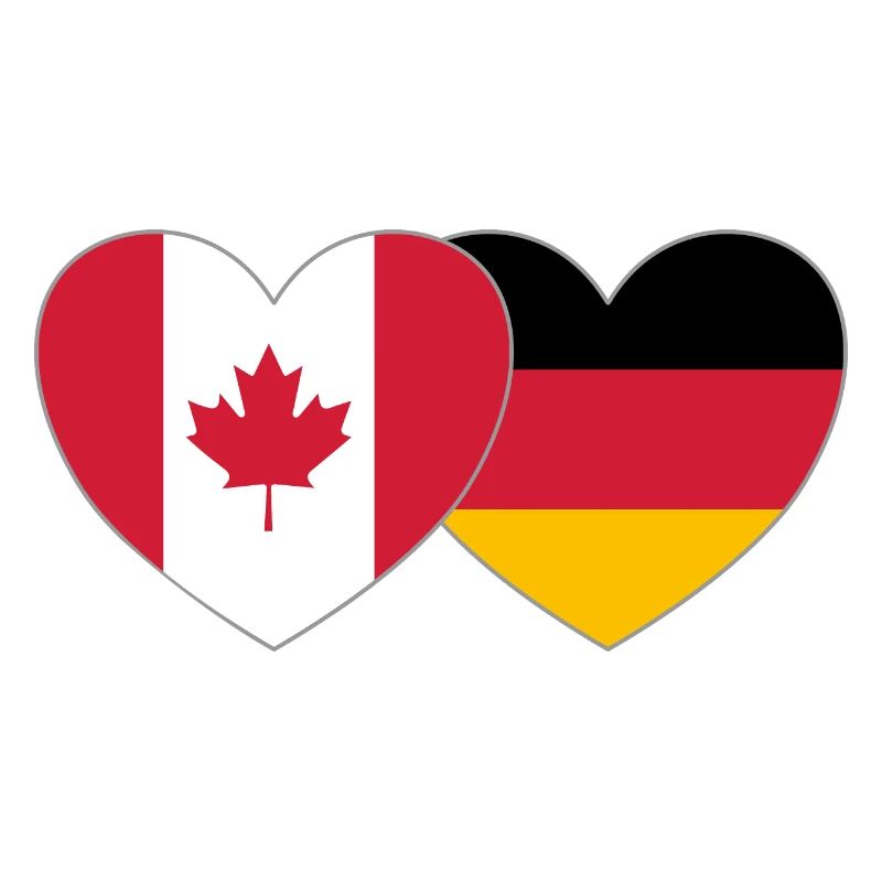 Canada Germany Flag Heart