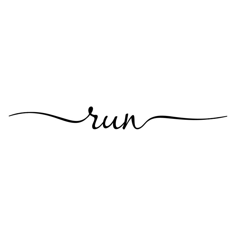 Écriture manuscrite de lettrage RUN