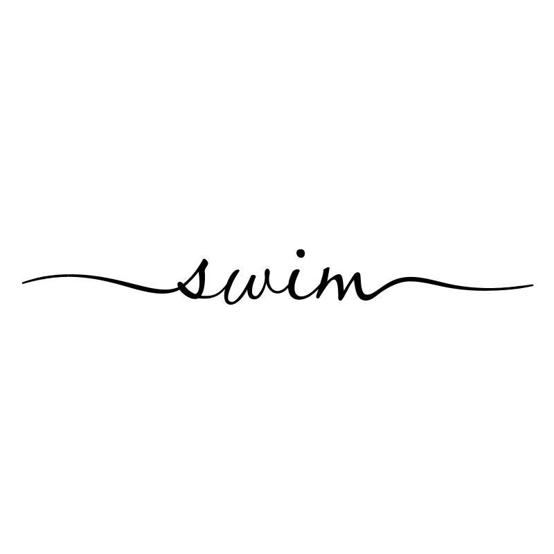 Lettrage de natation Écriture manuscrite Typographie