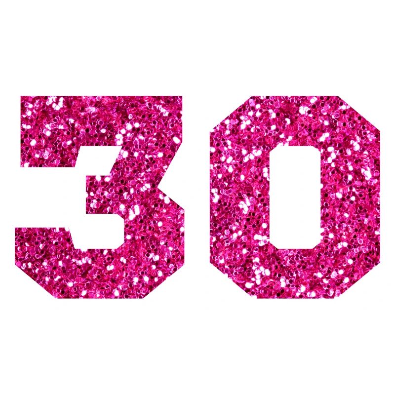 Nummer 30 Pink Glitter - 30-jähriges Jubiläum