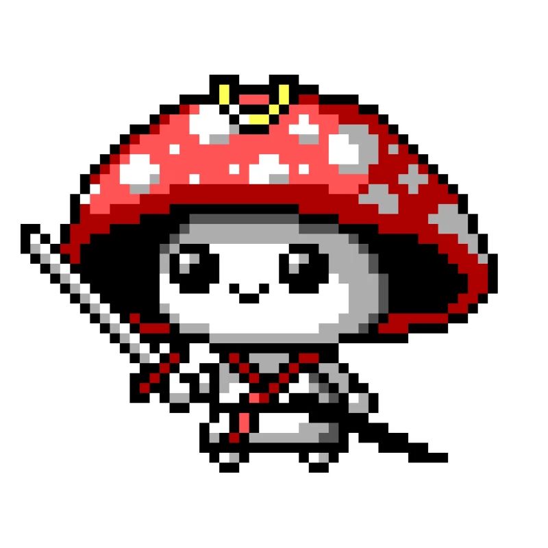 8bit Pilz-Samurai