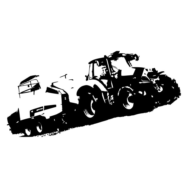 Deutz tractor baling straw