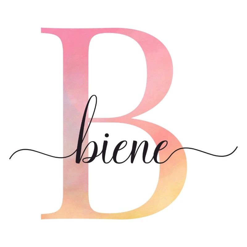 B | Monogram | Name | Bee |Watercolor