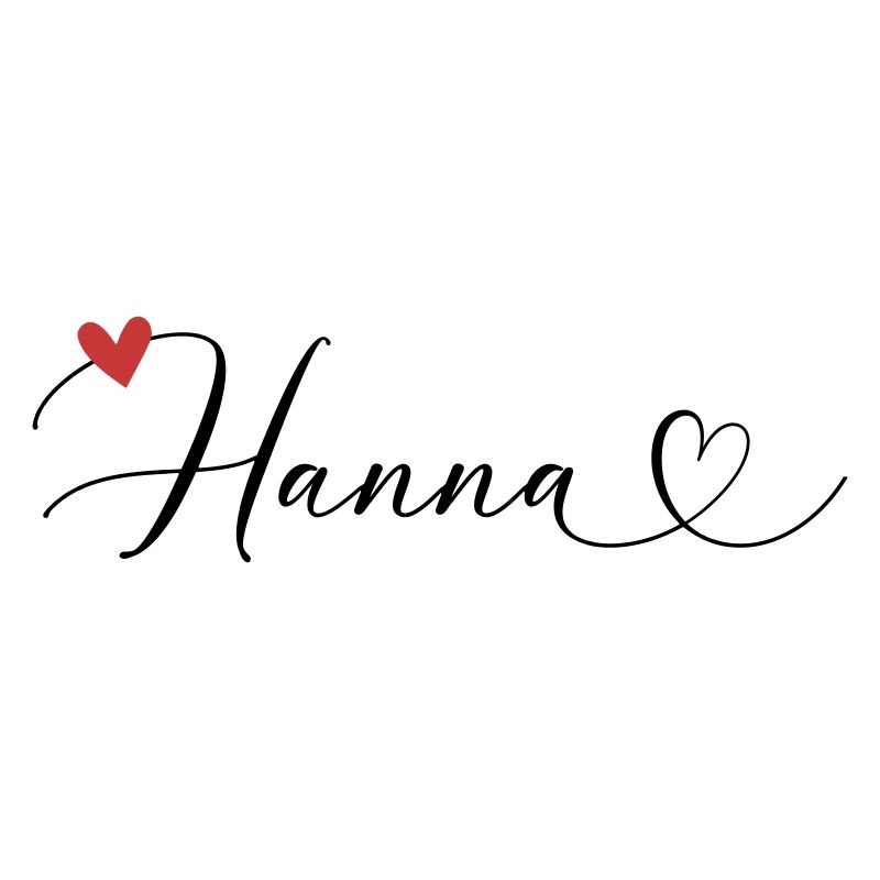 Hanna Last name First name Calligraphy heart
