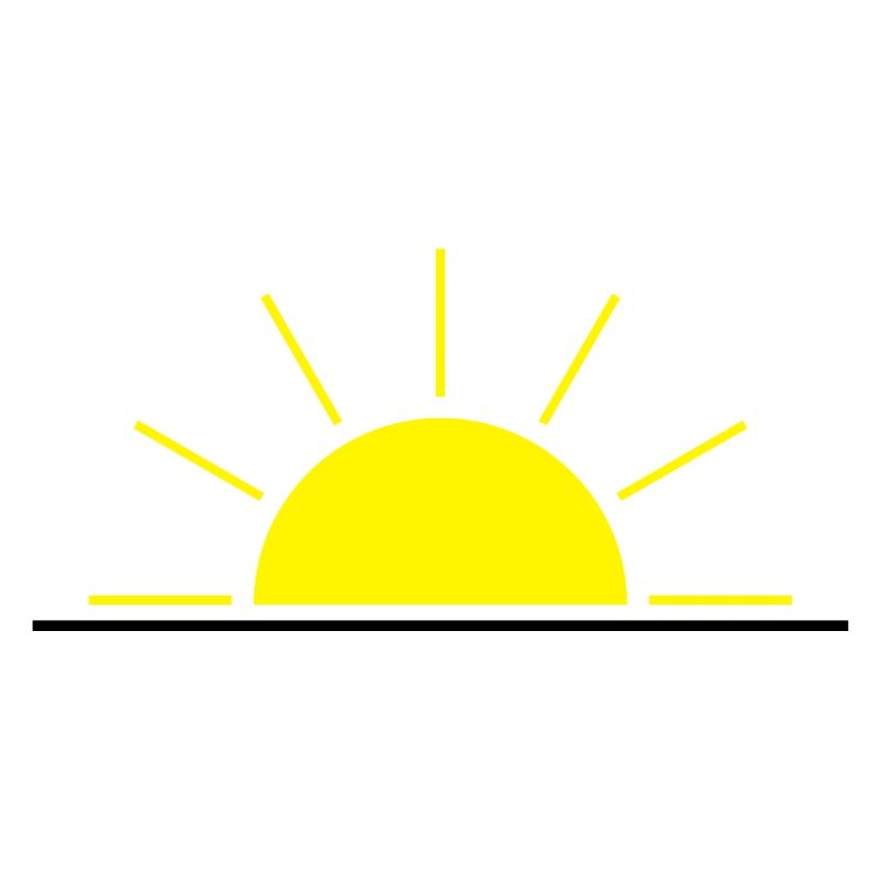 Rising or setting sun