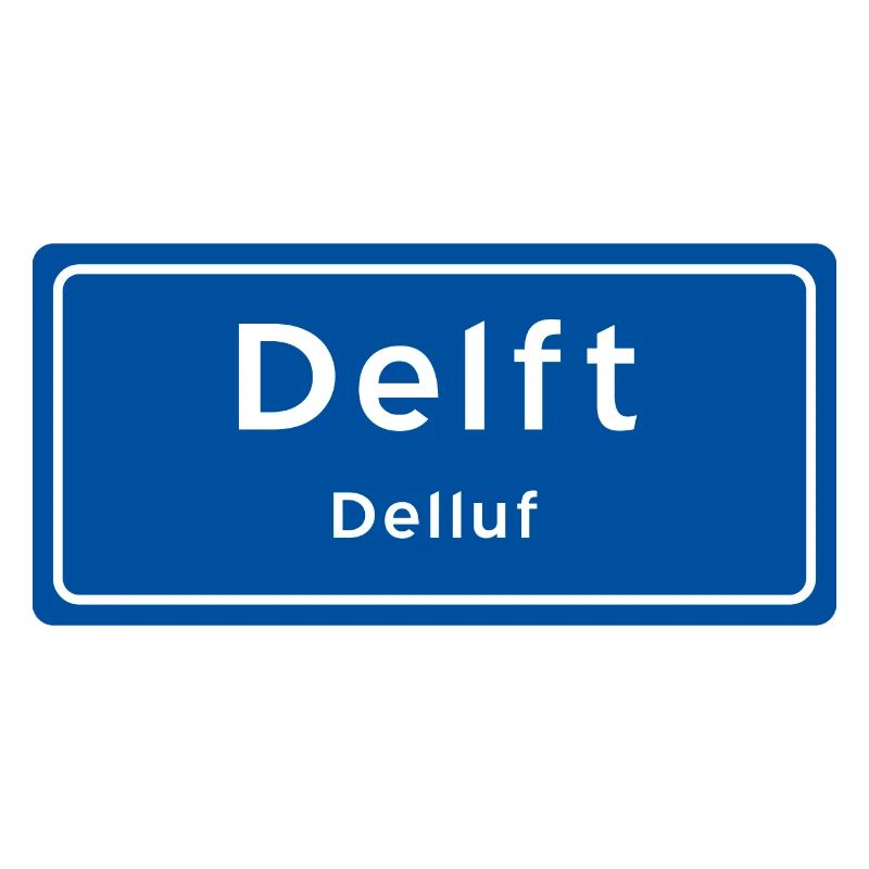 Panneau du nom de lieu de Delft