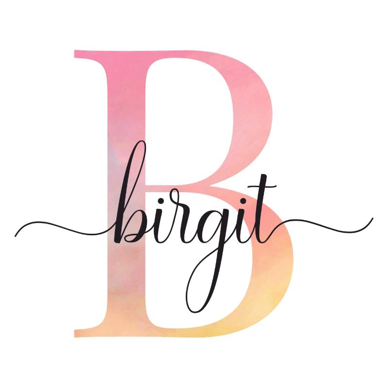 B | Monogramme | Nom | Birgit |Aquarelle