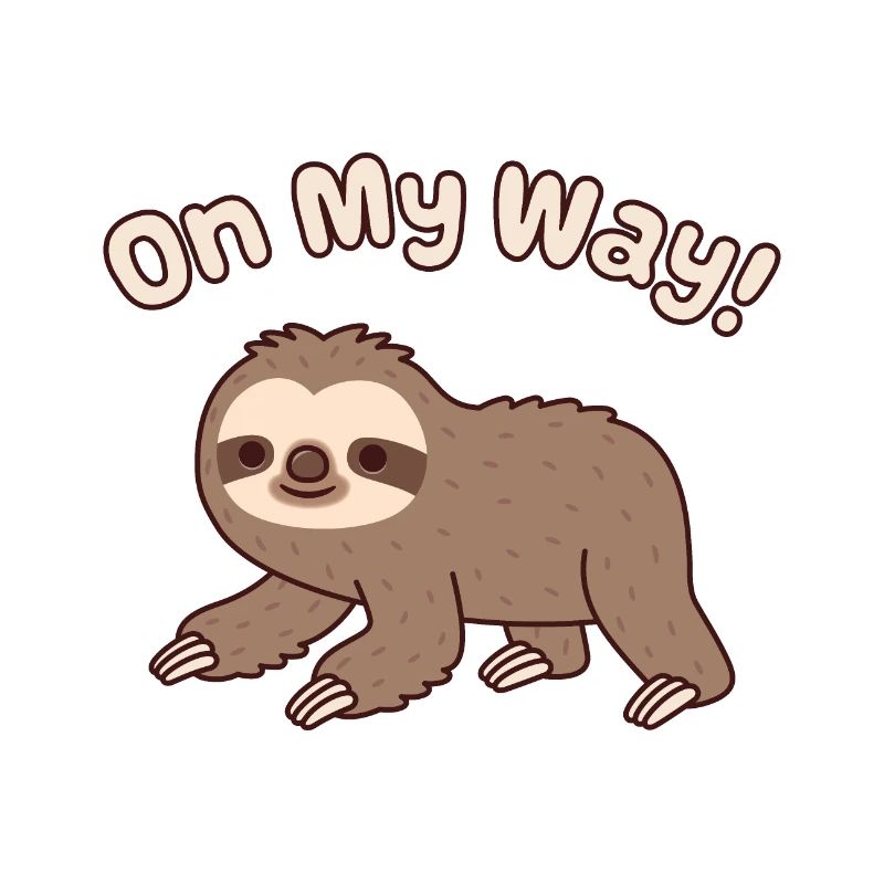 Cute Crawling Sloth On My Way Funny