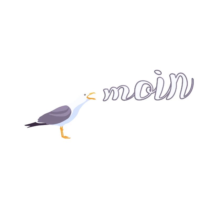 Norddeutsch Möwe Moin Design