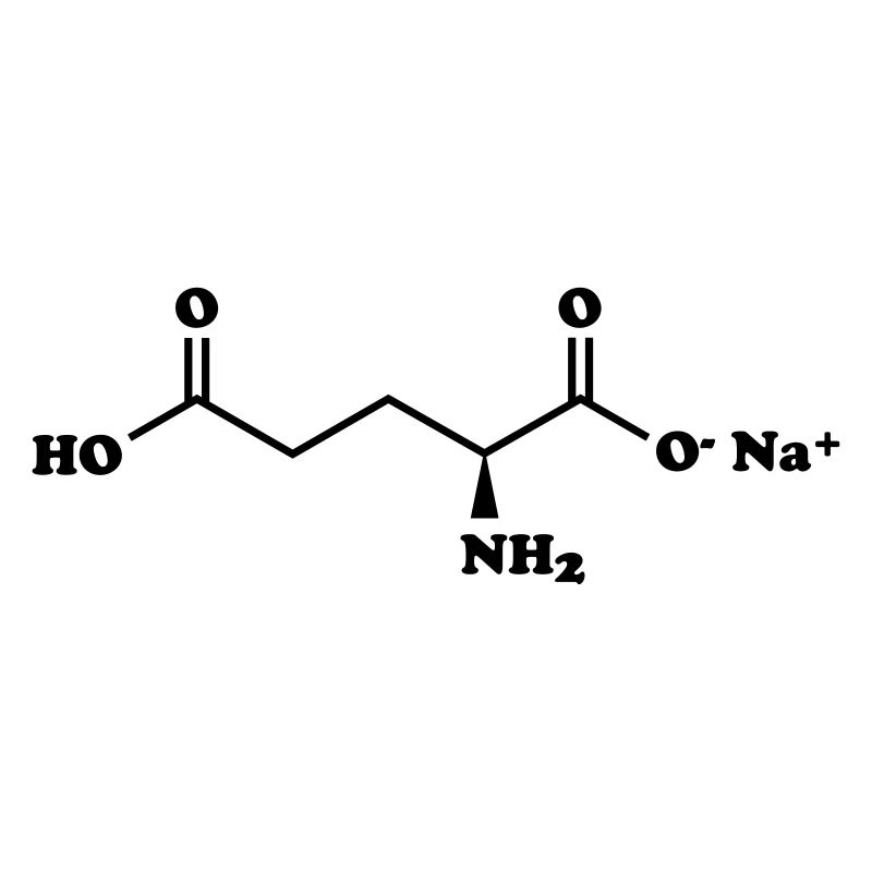 MSG Monosodium Glutamate Molecule Chemical Formula
