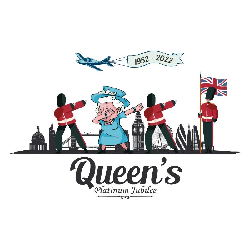 Dabbing British Queen Monarchy Platinum Jubilee