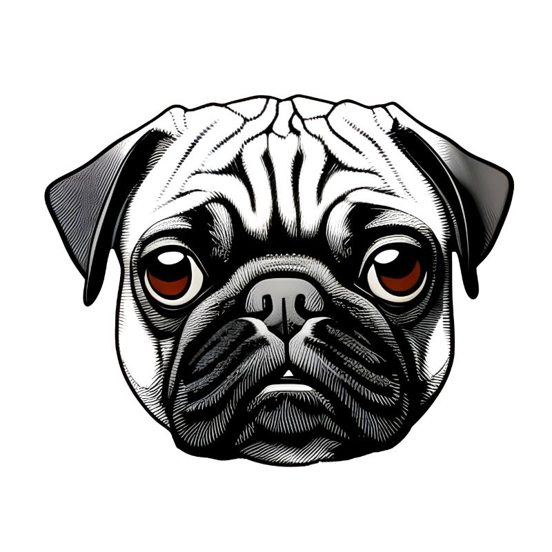 Pug Design Motif d’impression graphique