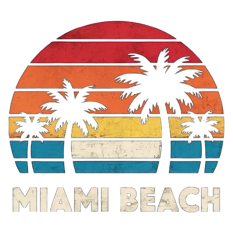 Miami Beach Vintage Sunset