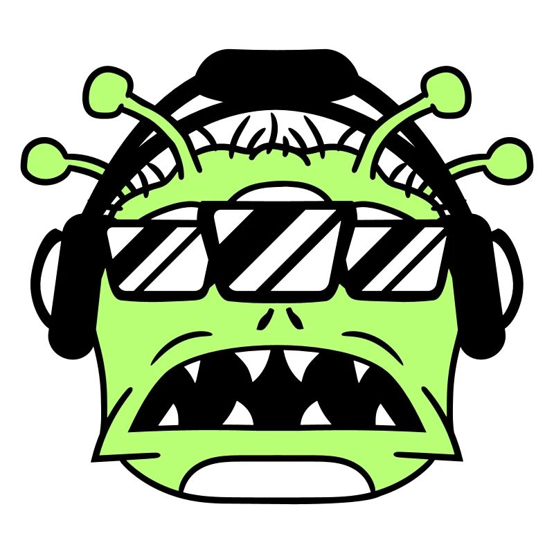 DJ Alien Alien Horror Halloween Party Head