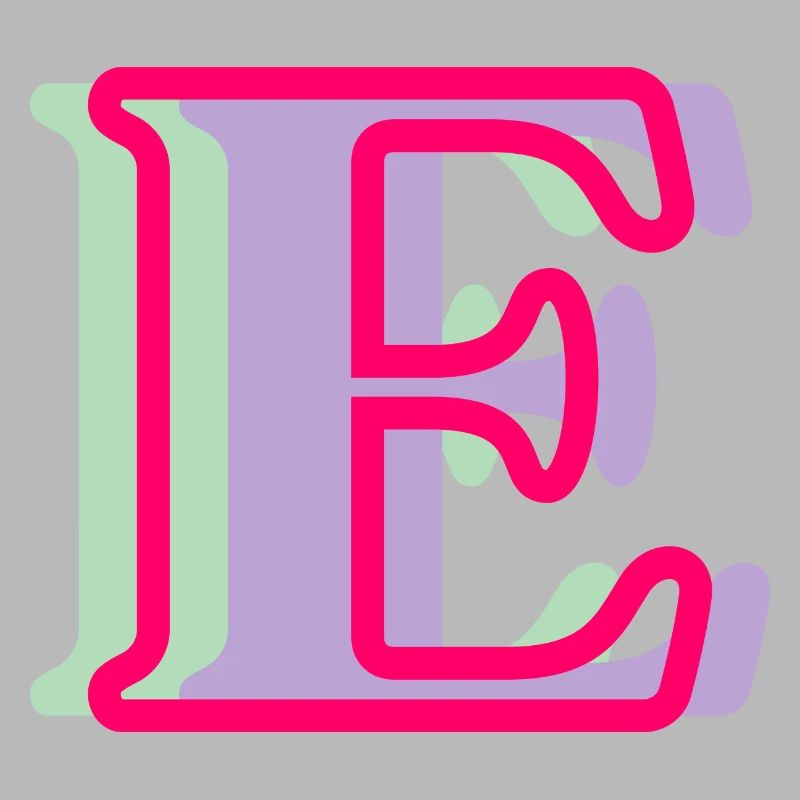 Mehrfarbiger Buchstabe e – originelle Geschenkidee