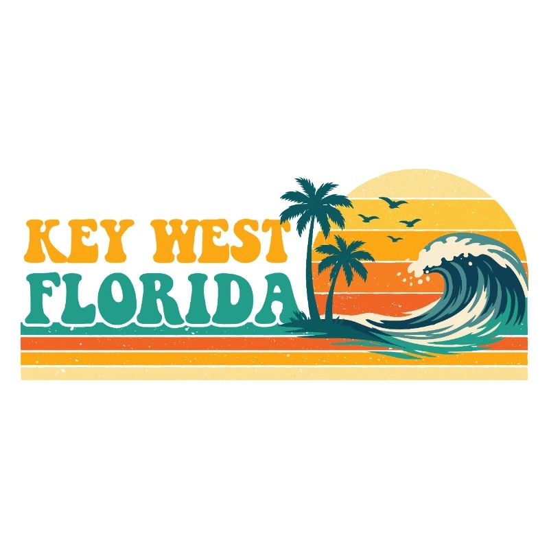 Key West Florida Retro Spring Break Beach Vibe