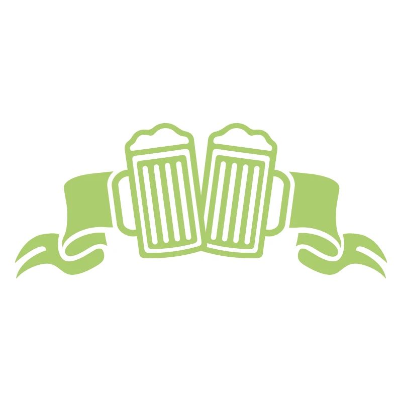Grüne Biergläser Feierstunde