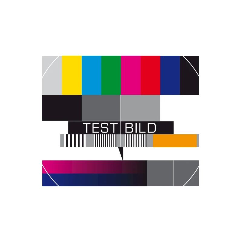 Test image television screen broadcast closing display