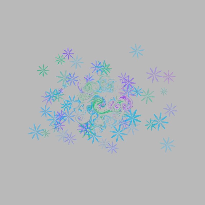 Fleurs bleues et violettes