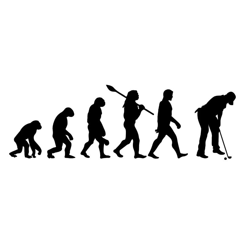 Golf Evolution vom Affen zum Golfspieler