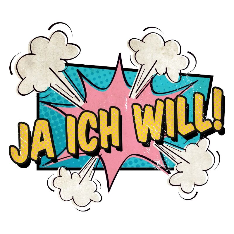 Ja ich will! Love Comic Style verliebt Geschenk