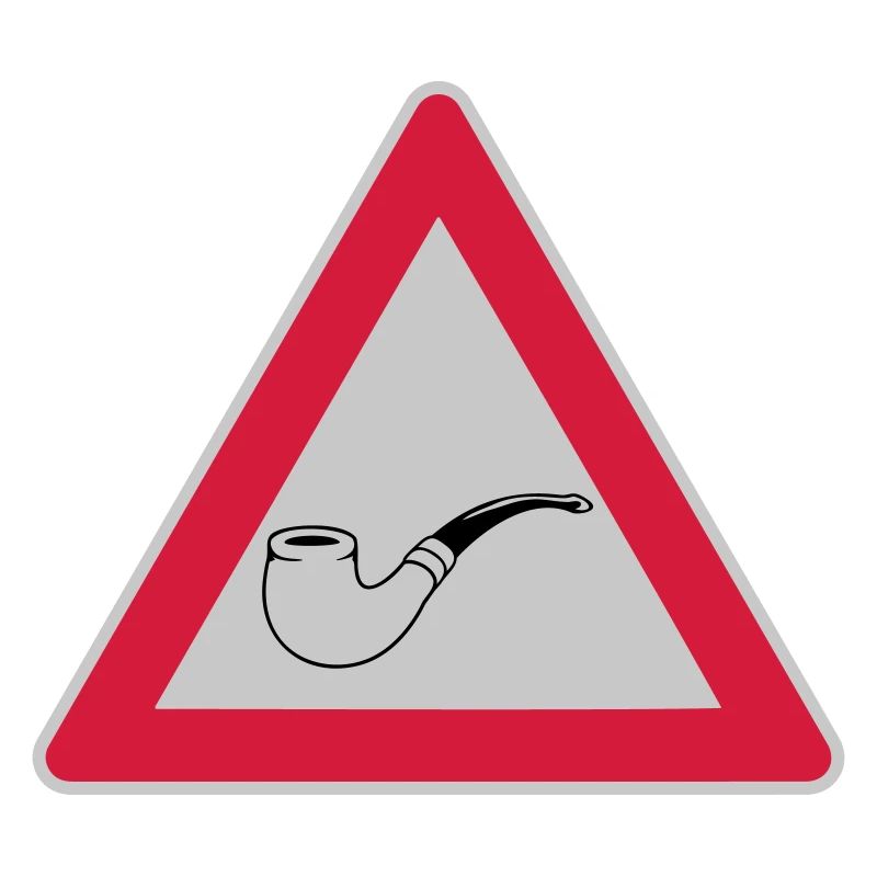 Schild Vorsicht Tabakpfeife