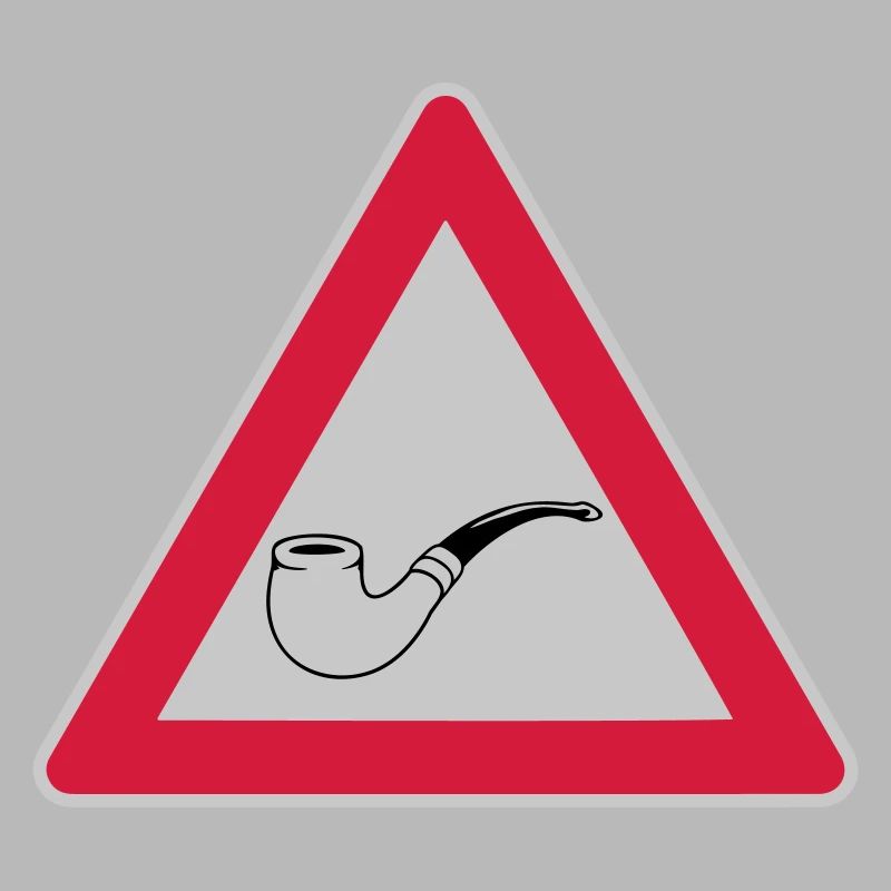 Schild Vorsicht Tabakpfeife