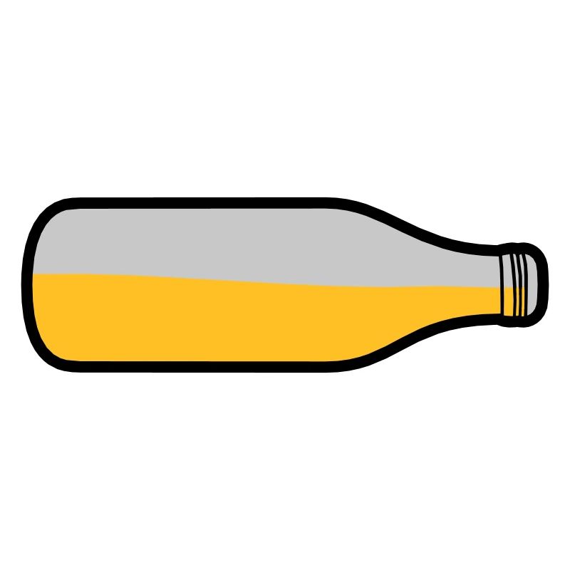 Bouteille de bière couchée