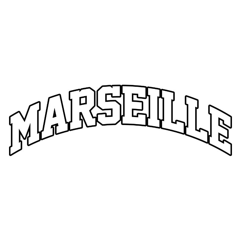 Marseille logo: Mediterranean collegiate design