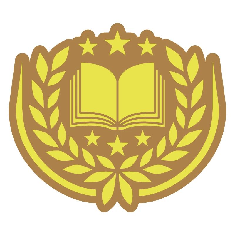 Emblem Buch Sterne Lorbeerkranz