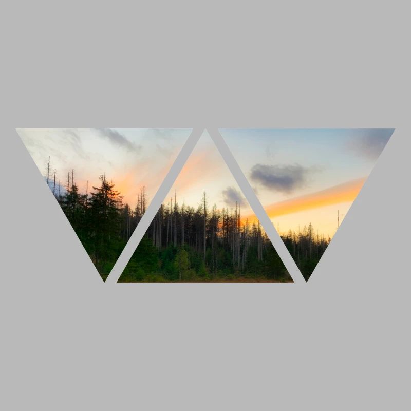 Forest Sky Triangle Sunset Gift Nature