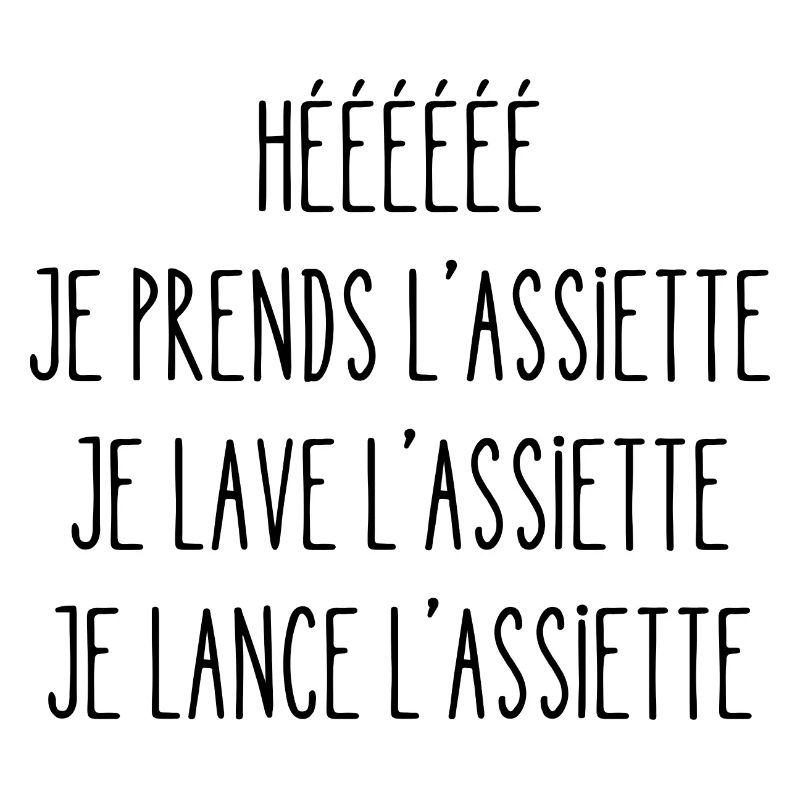 je prends l'assiette