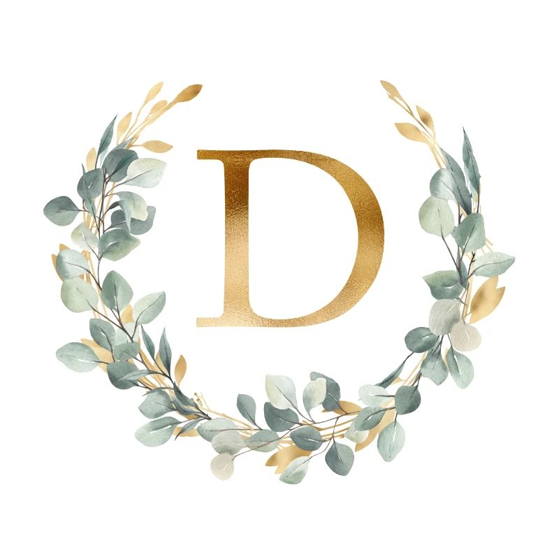 D Monogram Eucalyptus wreath